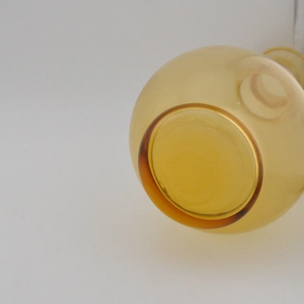 Vintage Amber Glass Decanter MCM Mid-Century Modern‎ Barware